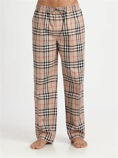 burberry check pyjama|burberry check cotton pajama pants.